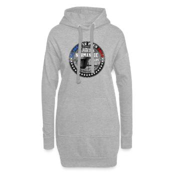 le jour le plus long normandie d day 1944 - Sweat-shirt à capuche long Femme - gris chiné - Devant