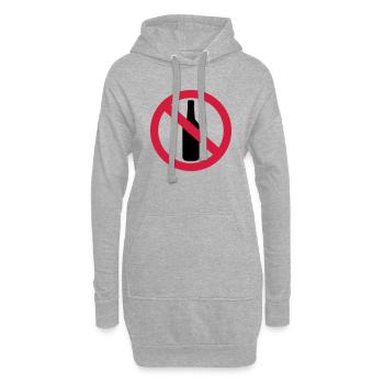 Alkohol - Hoodie-Kleid - Grau meliert - Vorne