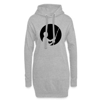 Pechsauger Linie Stock - Hoodie-Kleid - Grau meliert - Vorne