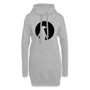 Manchot - Sweat-shirt à capuche long Femme - gris chiné - Devant