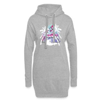 Miami Summer South Beach Mojo Design Thé - Sweat-shirt à capuche long Femme - gris chiné - Devant