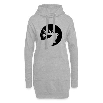 Hirsch - Hoodie-Kleid - Grau meliert - Vorne