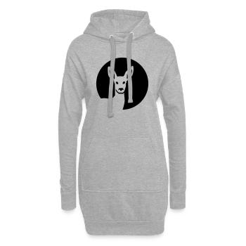 Reh - Hoodie-Kleid - Grau meliert - Vorne