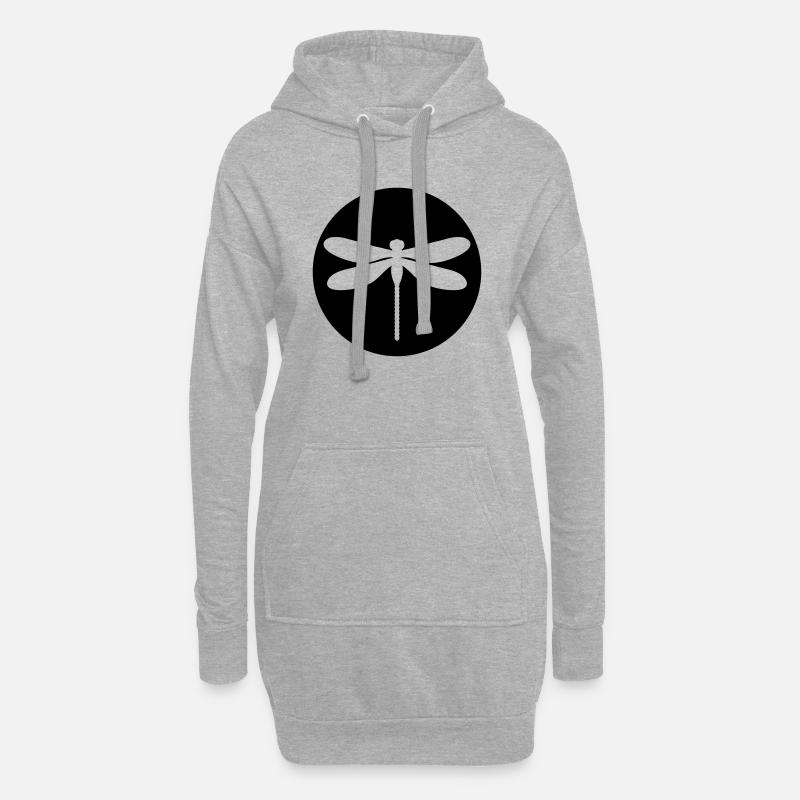 libelle - Hoodie-Kleid - Grau meliert