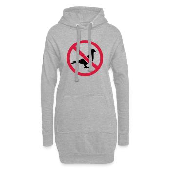 Pigeon - Sweat-shirt à capuche long Femme - gris chiné - Devant