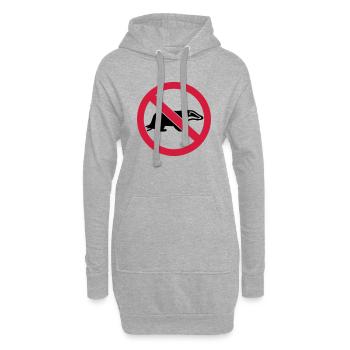 Dachs - Hoodie-Kleid - Grau meliert - Vorne