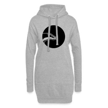 Dachs - Hoodie-Kleid - Grau meliert - Vorne
