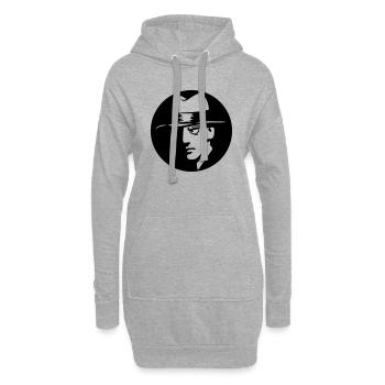 Gangster mal - Sweat-shirt à capuche long Femme - gris chiné - Devant