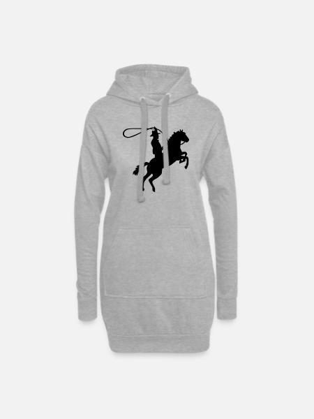 Cowboy - Sweat-shirt à capuche long Femme - gris chiné