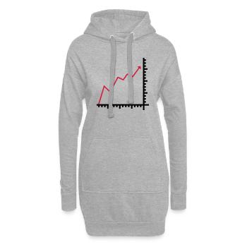 Diagramm - Hoodie-Kleid - Grau meliert - Vorne