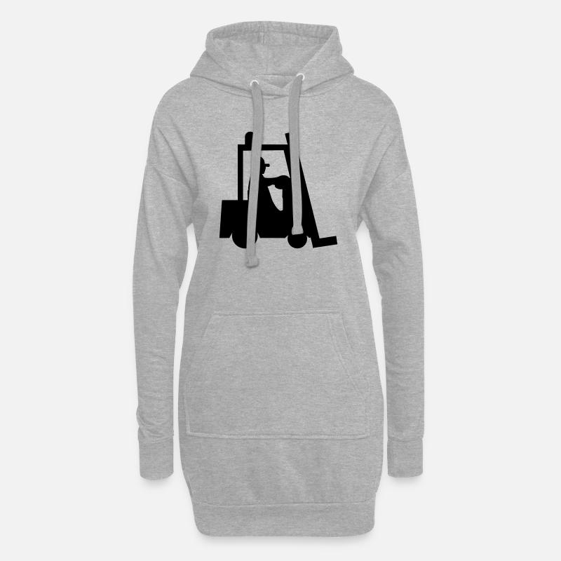 stapler fahrer - Hoodie-Kleid - Grau meliert