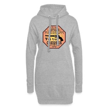 tu vois le monde se divise en deux - Sweat-shirt à capuche long Femme - gris chiné - Devant