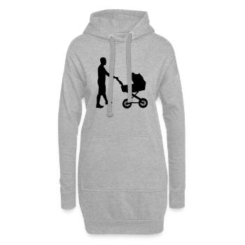 WALKING DAD - Hoodie-Kleid - Grau meliert - Vorne
