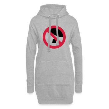 Anti Nazi - Hoodie-Kleid - Grau meliert - Vorne