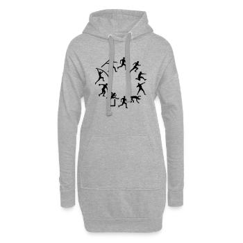 Zehnkampf - Hoodie-Kleid - Grau meliert - Vorne