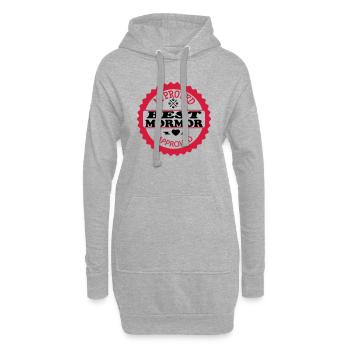 Approved best mormor - Hoodie-Kleid - Grau meliert - Vorne