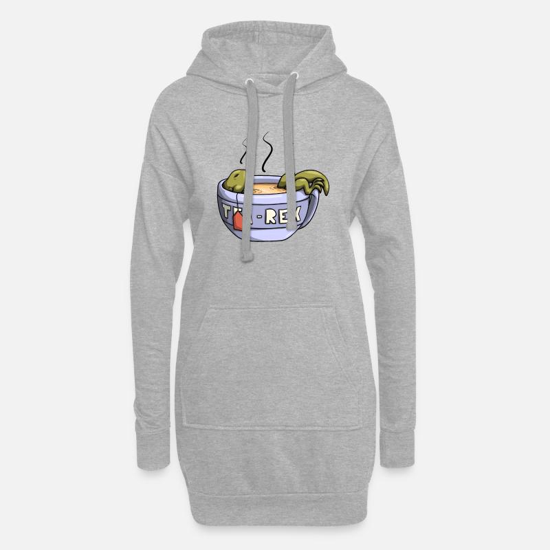 Tea-Rex - Hoodie-Kleid - Grau meliert