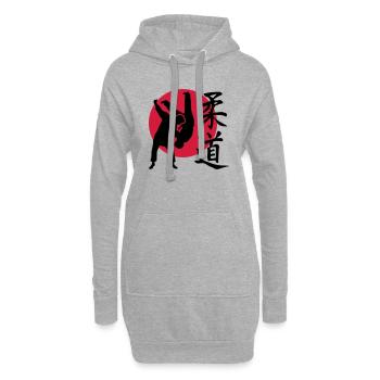 Judo - Hoodie-Kleid - Grau meliert - Vorne