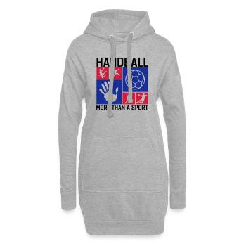 Handball Mosaik Block 2 - Hoodie-Kleid - Grau meliert - Vorne