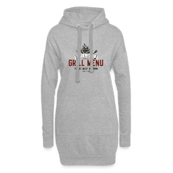 Chaud et savoureux - Sweat-shirt à capuche long Femme - gris chiné - Devant