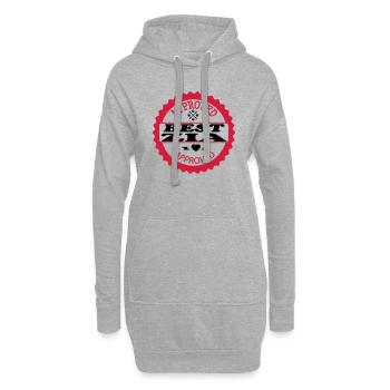 Approved best zia - Hoodie-Kleid - Grau meliert - Vorne