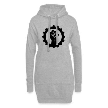 EBM Logo 19 (Vector) - Hoodie-Kleid - Grau meliert - Vorne