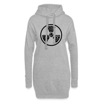 atomar atom symbol zeichen radioaktiv atombombe fa - Hoodie-Kleid - Grau meliert - Vorne