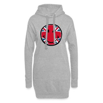 Smiley Geat Britain - Hoodie-Kleid - Grau meliert - Vorne