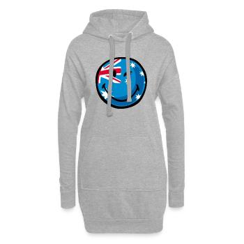 Smiley Flag Australia - Hoodie-Kleid - Grau meliert - Vorne