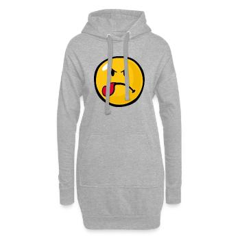 Smiley Anger Sour - Hoodie-Kleid - Grau meliert - Vorne