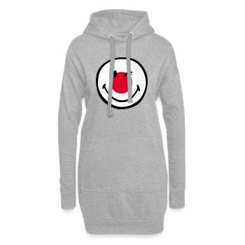Smiley Flag Japan - Hoodie-Kleid - Grau meliert - Vorne