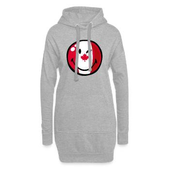 Smiley Flag Canada - Hoodie-Kleid - Grau meliert - Vorne