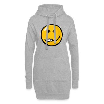 Smiley Anger Vexed - Hoodie-Kleid - Grau meliert - Vorne