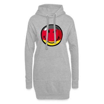 Smiley Flag Germany - Hoodie-Kleid - Grau meliert - Vorne