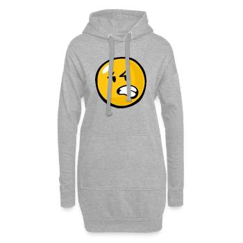 Smiley Anger Aggravation - Hoodie-Kleid - Grau meliert - Vorne