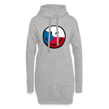 Smiley Czech Republic - Hoodie-Kleid - Grau meliert - Vorne