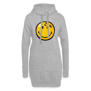 Smiley Bowling - Sweat-shirt à capuche long Femme - gris chiné - Devant