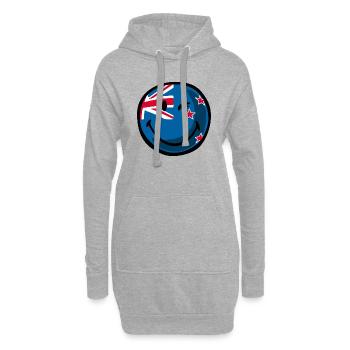 Smiley New Zealand - Sweat-shirt à capuche long Femme - gris chiné - Devant