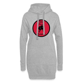 Table Tennis - Ping Pong - Sport - Racket - Ball - Hoodie-Kleid - Grau meliert - Vorne
