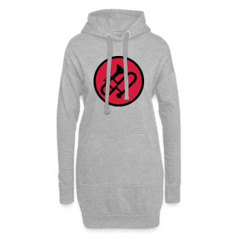 Posaune Posaunist Musik Musiker Musikerin - Hoodie-Kleid - Grau meliert - Vorne