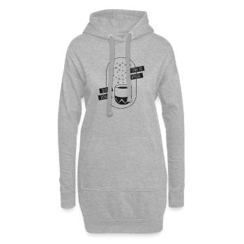 temps pour hygge - ralentir - Sweat-shirt à capuche long Femme - gris chiné - Devant