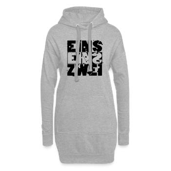 Eins Eins Zwei - 112 - Hoodie-Kleid - Grau meliert - Vorne