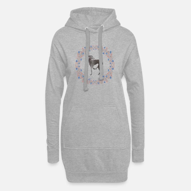 Windspiel mit Wasserfarben - Hoodie-Kleid - Grau meliert