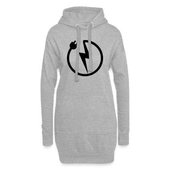 Électricien - Sweat-shirt à capuche long Femme - gris chiné - Devant