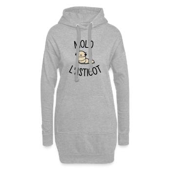 Molo l'asticot - Sweat-shirt à capuche long Femme - gris chiné - Devant