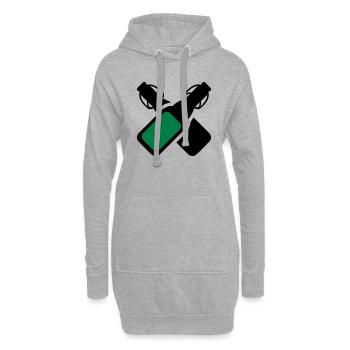 Alkohol - Bierflaschen - Hoodie-Kleid - Grau meliert - Vorne