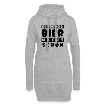 der Beweis: BIER MACHT SCHÖN - Hoodie-Kleid - Grau meliert - Vorne