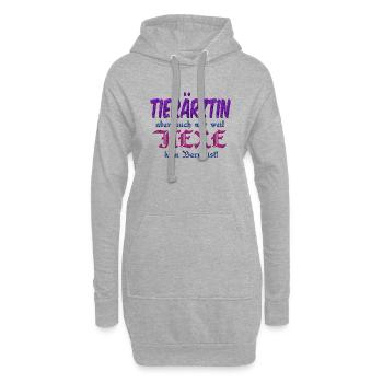 Tierärztin Hexe - Hoodie-Kleid - Grau meliert - Vorne