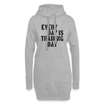 haltère cool tous les jours est la formation de jo - Sweat-shirt à capuche long Femme - gris chiné - Devant