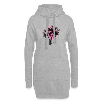 palm pink - Hoodie-Kleid - Grau meliert - Vorne